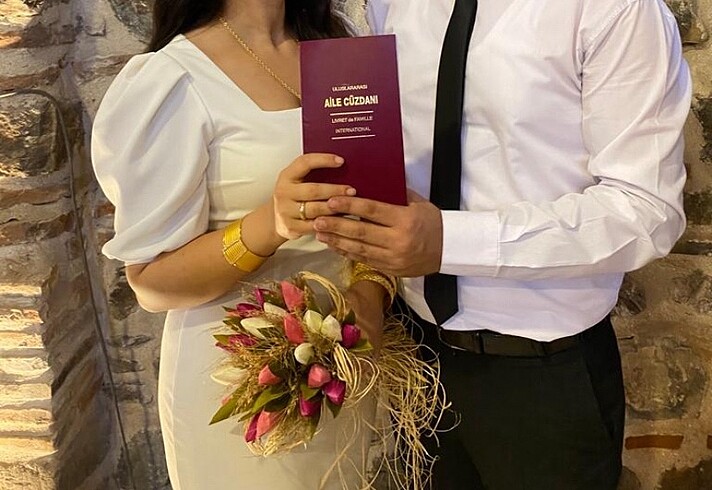 38 Beden beyaz Renk Nikah elbisesi