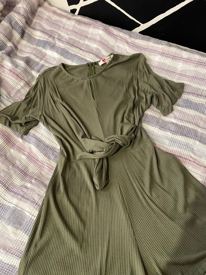 Kısa Kollu Haki Tulum - Görsel 2