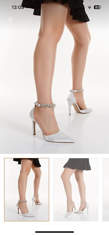 Taşlı şık stiletto
