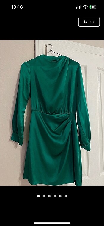 Zara saten elbise