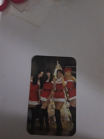 Blackpink arkalı önlü fotokart Noel ve maple story
