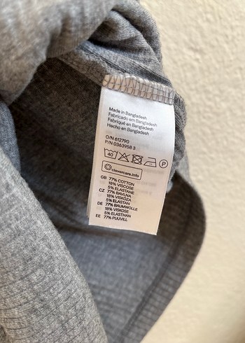 m Beden gri Renk Gri Yüksek Yakalı Kolsuz H&M Midi Elbise