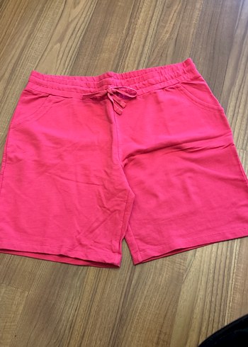 Pembe Kadın Bermuda Şort Rahat Kesim - Görsel 4