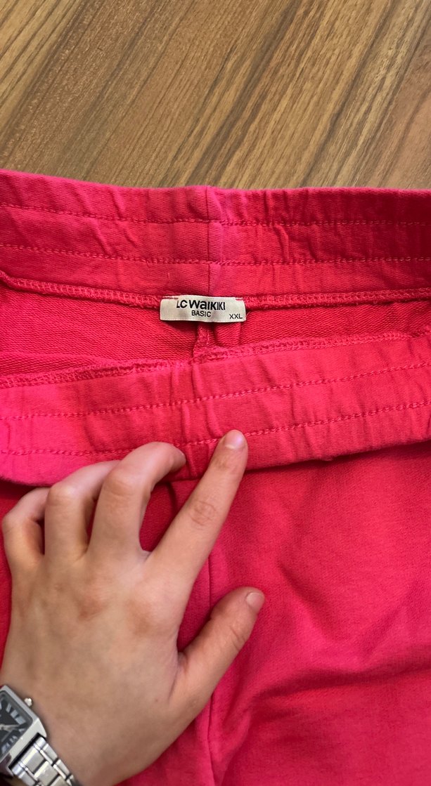 Pembe Kadın Bermuda Şort Rahat Kesim - Görsel 5