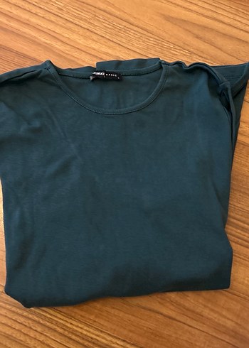 Turkuaz Kadın Uzun Kollu Basic Tişört - Görsel 4