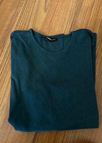 Turkuaz Kadın Uzun Kollu Basic Tişört - Görsel 3