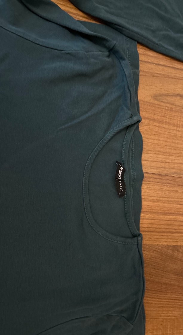 Turkuaz Kadın Uzun Kollu Basic Tişört - Görsel 2