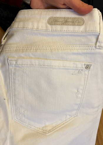 Beyaz Kadın Midi Bermuda Şort - Görsel 5