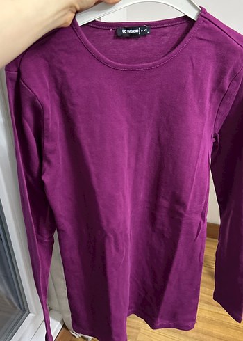 Mor Uzun Kollu Tişört - Görsel 2