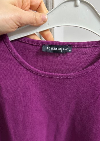 Mor Uzun Kollu Tişört - Görsel 3