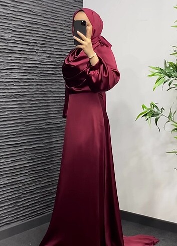 36 Beden TESETTÜR BORDO ABİYE