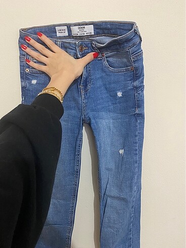 34 Beden Mavi push up jean