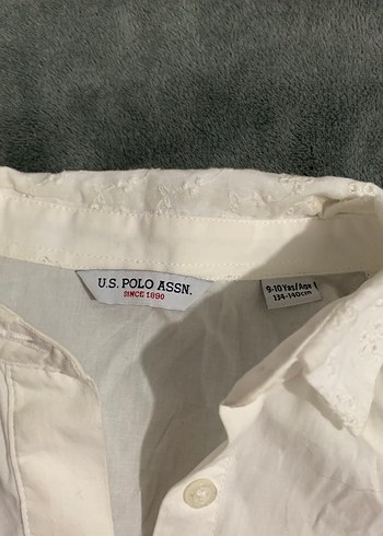 Nakışlı Beyaz Kız gömlek - Görsel 2