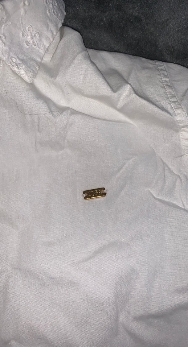 Nakışlı Beyaz Kız gömlek - Görsel 4