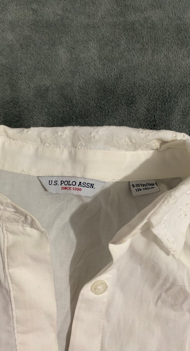 Nakışlı Beyaz Kız gömlek - Görsel 2