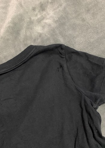 Kız Çocuk Siyah Baskılı Kısa Kollu Tişört - Görsel 4