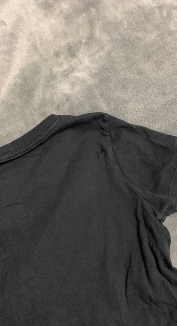 Kız Çocuk Siyah Baskılı Kısa Kollu Tişört - Görsel 4