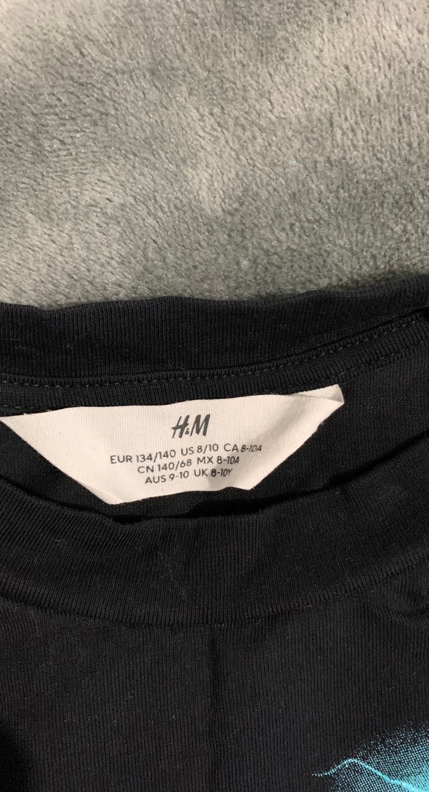 Mavi Baskılı Uzun Kollu Kız Tişörtü - Görsel 4