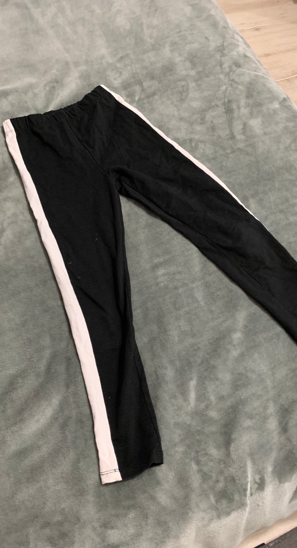 Kız Çocuk Yeşil Baskılı Street Wear Tayt - Görsel 2