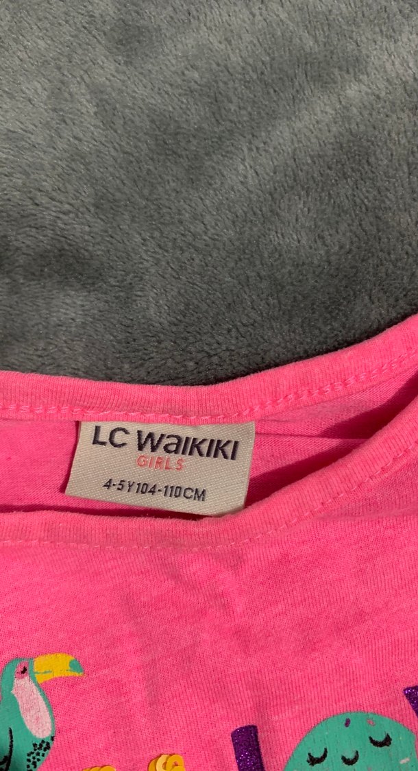 Pembe Renkli Kız Çocuk Fırfırlı elbise - Görsel 4