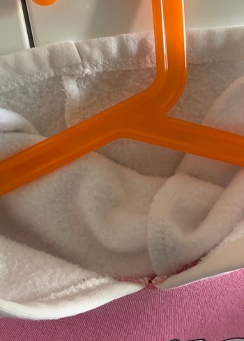 Pembe Kapüşonlu Rahat Sweatshirt - Görsel 3