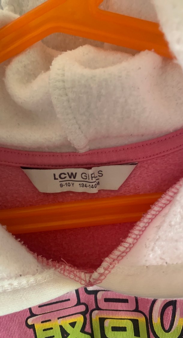 Pembe Kapüşonlu Rahat Sweatshirt - Görsel 4