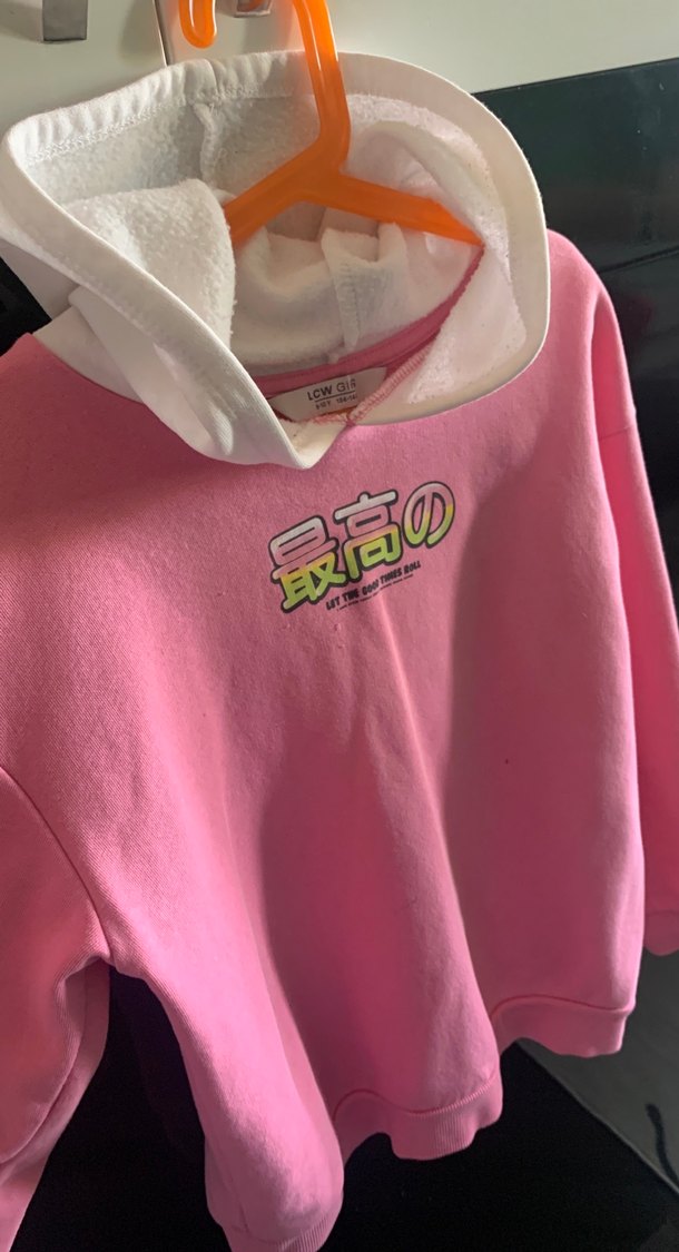 Pembe Kapüşonlu Rahat Sweatshirt - Görsel 5