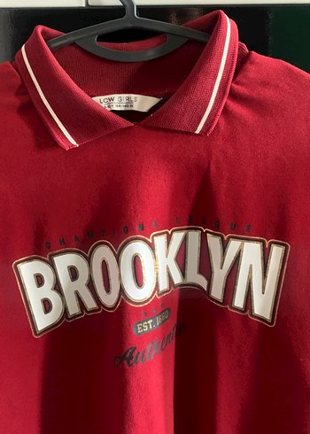 Kırmızı Brooklyn Baskılı çocuk tişörtü - Görsel 2