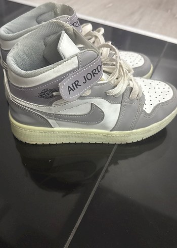 Beyaz Gri Air Jordan Kız spor ayakkabı - Görsel 2