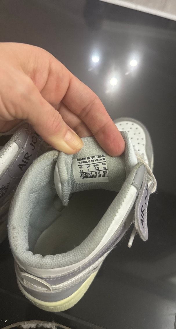 Beyaz Gri Air Jordan Kız spor ayakkabı - Görsel 3