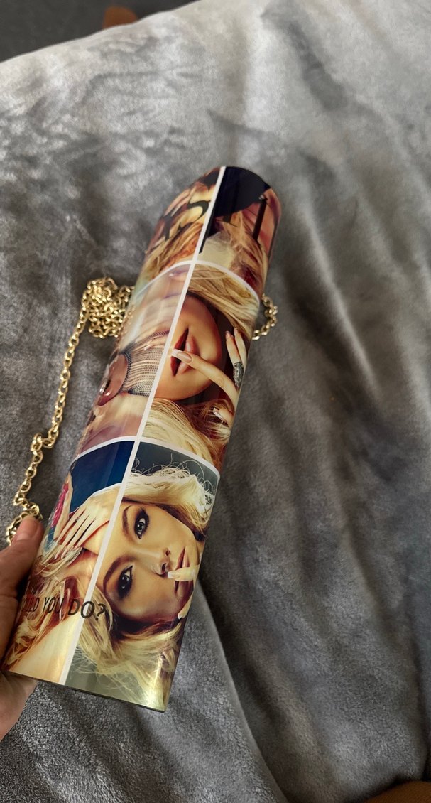 Zincir Detaylı Altın Renk Kadın Portföy Çanta - Görsel 4