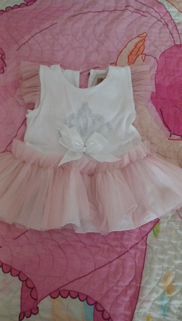Kız Çocuk Pembe Fırfırlı Elbise - Görsel 2
