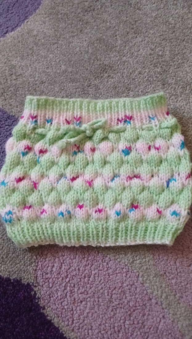 Pastel Renkli Bebek  örgü mini etek - Görsel 2