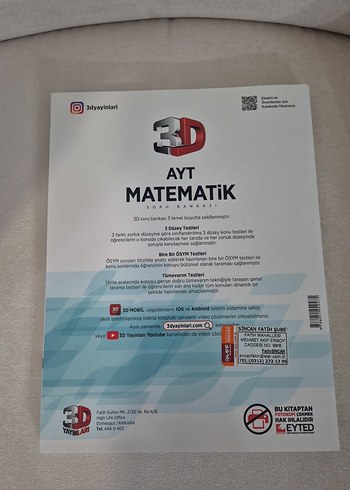  AYT Matematik Soru Bankası 3D Yayınları