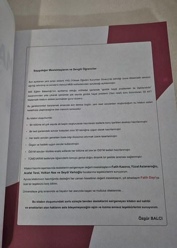  Beden AYT Matematik Soru Bankası 3D Yayınları