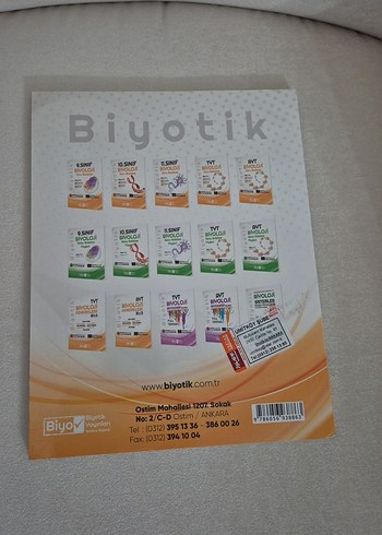  Biyotik AYT Biyoloji Denemeleri 30x13 Soru Bankası