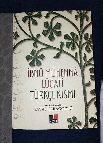 Türkçe kısımı lügat 