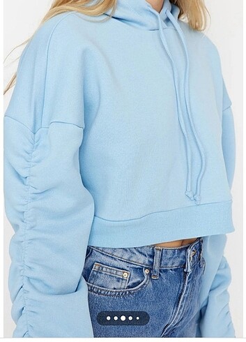 s Beden Trendyolmilla mavi sweatshirt
