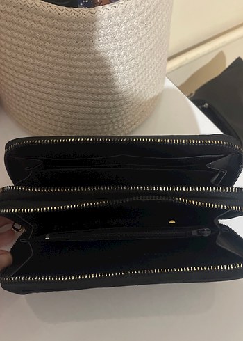 Siyah Deri Fermuarlı Kadın Cüzdan - Görsel 2
