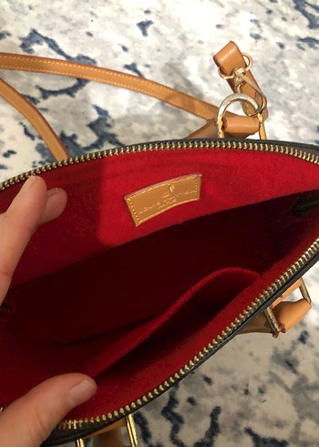 Kahverengi Baskılı Deri Kadın Çanta - Görsel 2