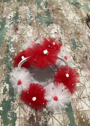 Kırmızı Fırfırlı Bohem Düğün Aksesuarı - Görsel 4