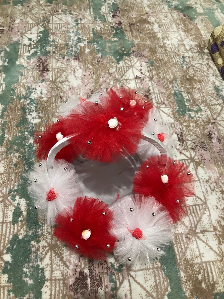 Kırmızı Fırfırlı Bohem Düğün Aksesuarı - Görsel 4