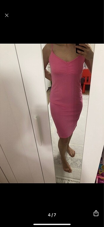 l Beden pembe Renk Zara elbise