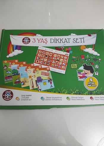 3 Yaş Dikkat Seti Eğitici kitaplar