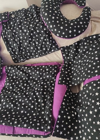 Yıldız Desenli Mor Bebek Uyku Seti - Görsel 11