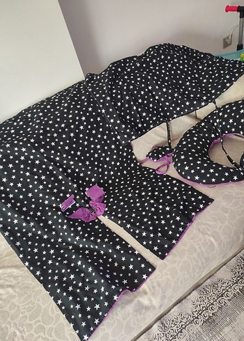 Yıldız Desenli Mor Bebek Uyku Seti - Görsel 5