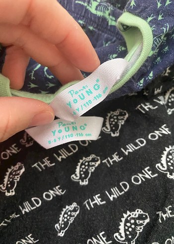 5 Yaş Beden siyah Renk Penti erkek çocuk pijama takımı