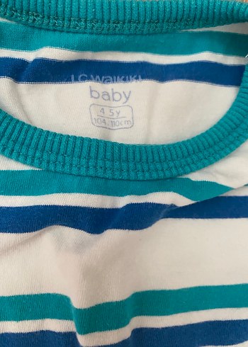 4 Yaş Beden beyaz Renk Penti Uzun Kollu Pamuklu Pijama Takımı