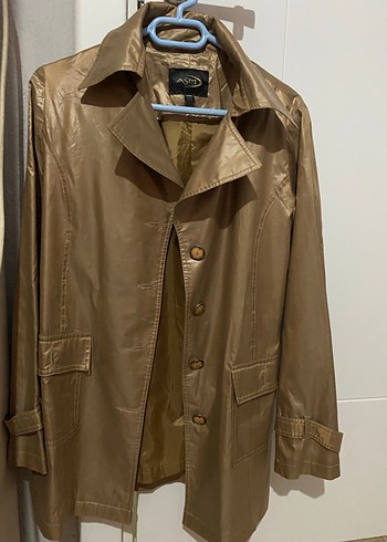 Bej Deri Kadın Trençkot - Görsel 2