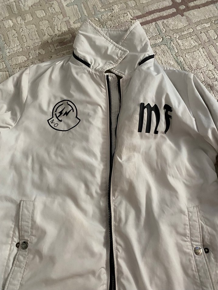 Beyaz Fermuarlı Kadın Midi Ceket - Görsel 3